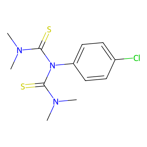 1-(4-Chlorophenyl)-1-(dimethylcarbamothioyl)-3,3-dimethylthiourea structure