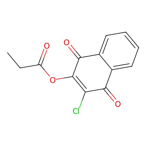 3-Chloro-1,4-dioxo-1,4-dihydronaphthalen-2-yl propanoate structure
