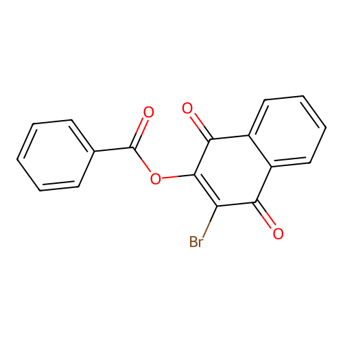 3-Bromo-1,4-dioxo-1,4-dihydronaphthalen-2-yl benzoate structure