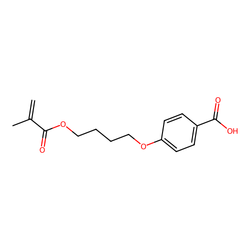 4-[4-(Methacryloyloxy)butoxy]benzenecarboxylic acid structure
