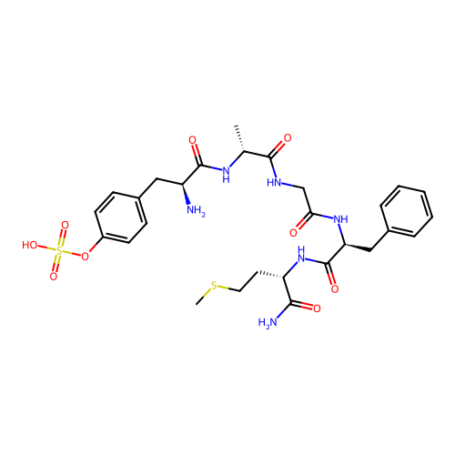 enkephalinamide-Met, Tyr sulfate(1)-Ala(2)- structure