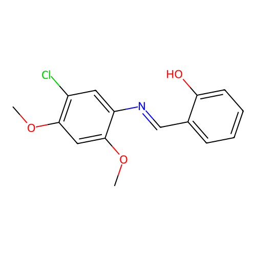 Alpha-(5-chloro-2,4-dimethoxyphenylimino)-ortho-cresol structure