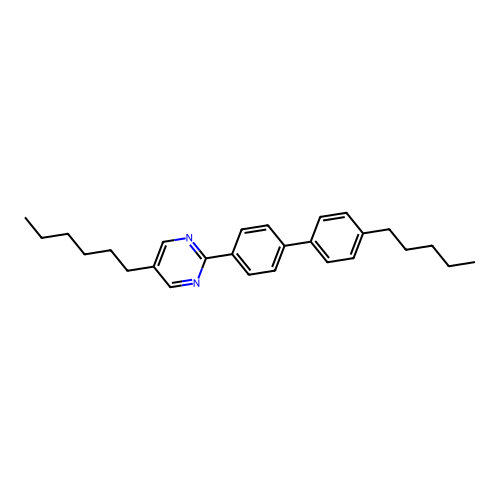 Pyrimidine, 5-hexyl-2-(4'-pentyl[1,1'-biphenyl]-4-yl)- structure