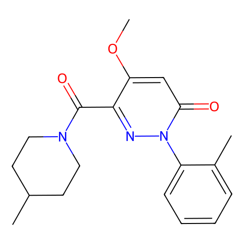 5-Methoxy-2-(2-methylphenyl)-6-(4-methylpiperidine-1-carbonyl)pyridazin-3-one structure