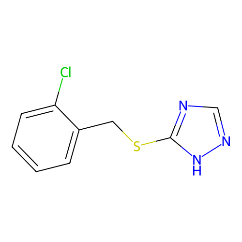 5-(2-Chloro-benzylsulfanyl)-1H-[1,2,4]triazole structure
