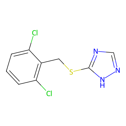 3-[(2,6-dichlorobenzyl)sulfanyl]-4H-1,2,4-triazole structure