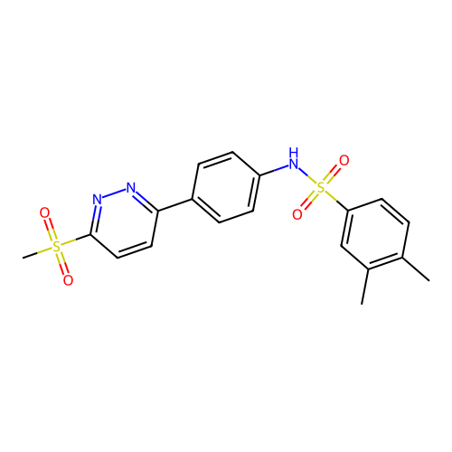 3,4-dimethyl-N-[4-(6-methylsulfonylpyridazin-3-yl)phenyl]benzenesulfonamide structure