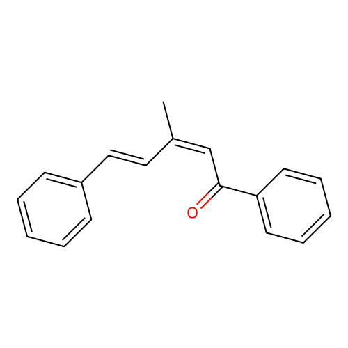 2,4-Pentadien-1-one, 3-methyl-1,5-diphenyl-, (E,E)- structure
