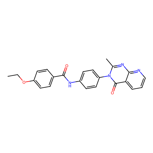 4-ethoxy-N-[4-(2-methyl-4-oxopyrido[2,3-d]pyrimidin-3-yl)phenyl]benzamide structure