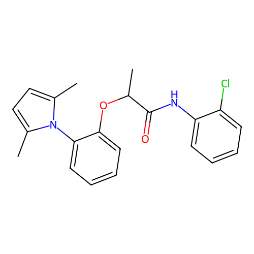 Propanamide, N-(chlorophenyl)-2-(2-(2,5-dimethyl-1H-pyrrol-1-yl)phenoxy)- structure