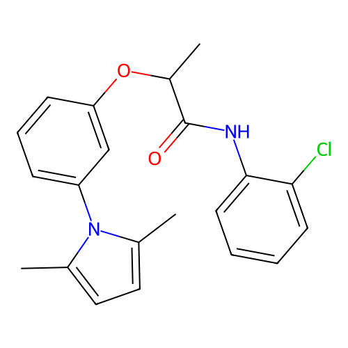 Propanamide, N-(chlorophenyl)-2-(3-(2,5-dimethyl-1H-pyrrol-1-yl)phenoxy)- structure