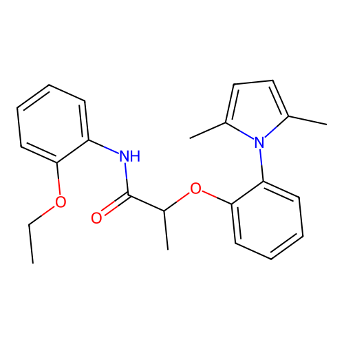 Propanamide, 2-(2-(2,5-dimethyl-1H-pyrrol-1-yl)phenoxy)-N-(ethoxyphenyl)- structure