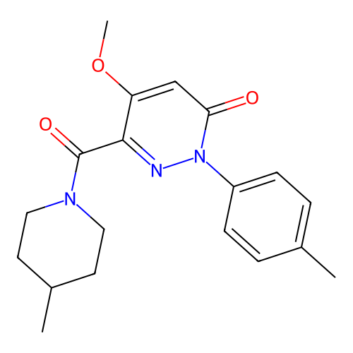 5-Methoxy-2-(4-methylphenyl)-6-(4-methylpiperidine-1-carbonyl)pyridazin-3-one structure