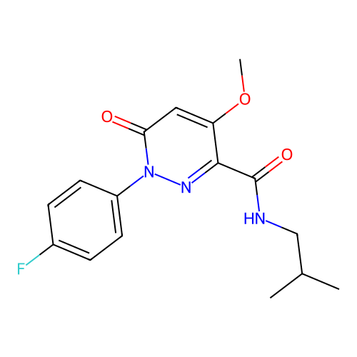 1-(4-fluorophenyl)-4-methoxy-N-(2-methylpropyl)-6-oxopyridazine-3-carboxamide structure