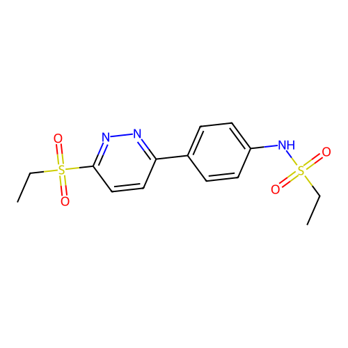N-[4-(6-ethylsulfonylpyridazin-3-yl)phenyl]ethanesulfonamide structure
