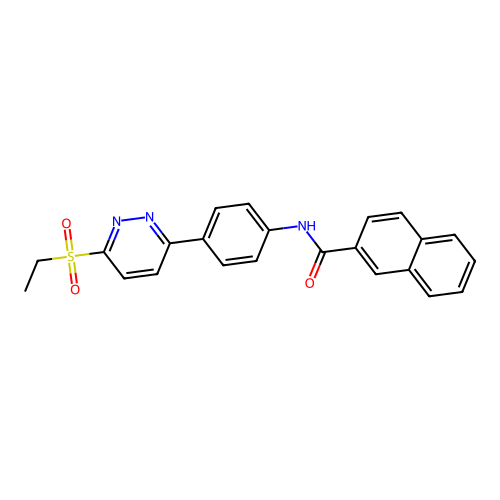 N-(4-(6-(ethylsulfonyl)pyridazin-3-yl)phenyl)-2-naphthamide structure