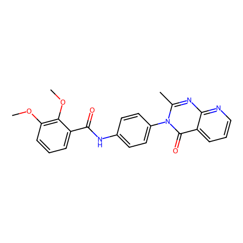 2,3-dimethoxy-N-[4-(2-methyl-4-oxopyrido[2,3-d]pyrimidin-3-yl)phenyl]benzamide structure