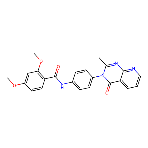 2,4-dimethoxy-N-[4-(2-methyl-4-oxopyrido[2,3-d]pyrimidin-3-yl)phenyl]benzamide structure