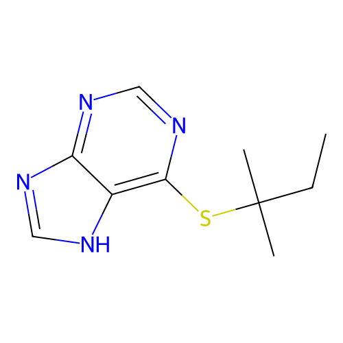 6-(2-methylbutan-2-ylsulfanyl)-7H-purine structure
