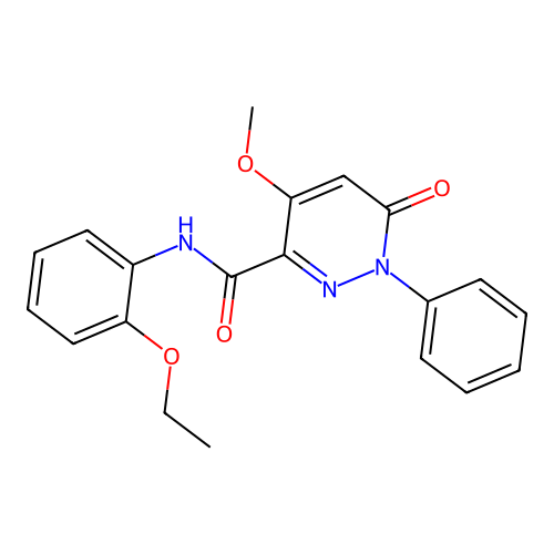N-(2-ethoxyphenyl)-4-methoxy-6-oxo-1-phenyl-1,6-dihydropyridazine-3-carboxamide structure