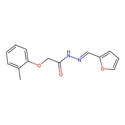 N-(furan-2-ylmethylideneamino)-2-(2-methylphenoxy)acetamide structure