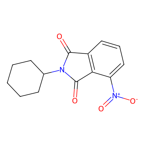 2-cyclohexyl-4-nitro-1H-isoindole-1,3(2H)-dione structure