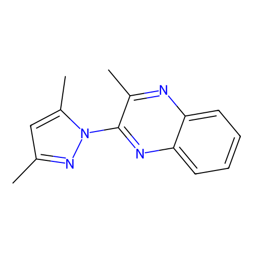 2-(3,5-dimethyl-1H-pyrazol-1-yl)-3-methylquinoxaline structure