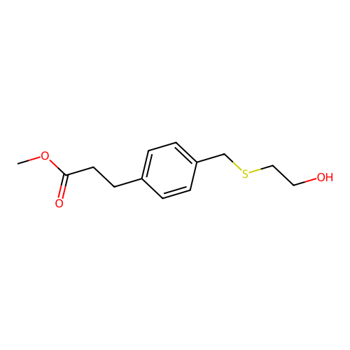 Methyl 3-(4-{[(2-hydroxyethyl)sulfanyl]methyl}phenyl)propanoate structure