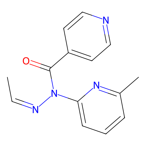 Isonicotinic acid, (1-(6-methyl-2-pyridyl)ethylidene)hydrazide structure