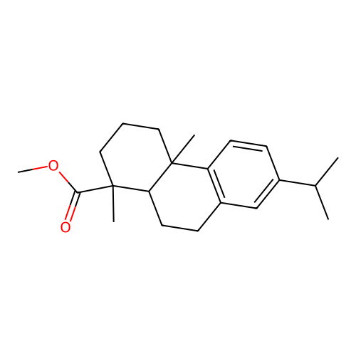 Methyl abieta-8,11,13-trien-18-oate structure