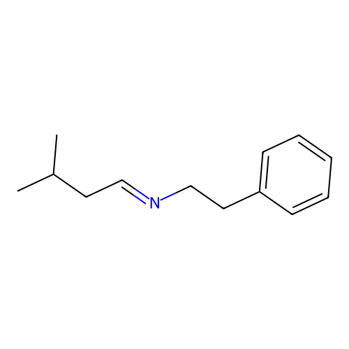 Benzeneethanamine, N-(3-methylbutylidene)- structure