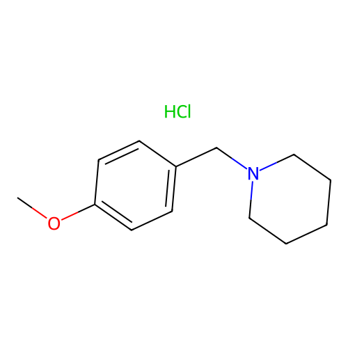 1-(p-Methoxybenzyl)piperidine hydrochloride structure