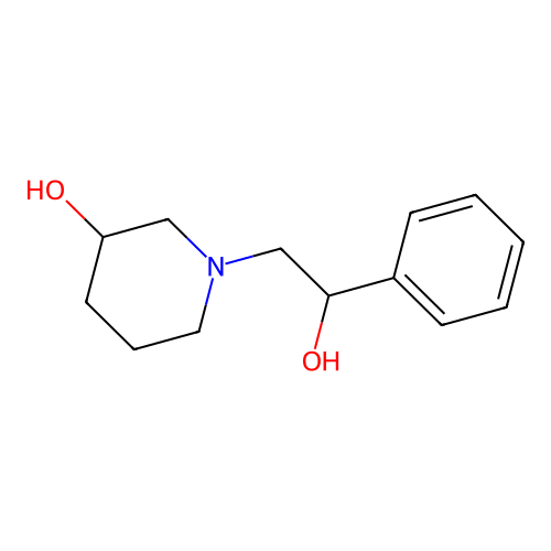 1-(2-Hydroxy-2-phenylethyl)piperidin-3-ol structure