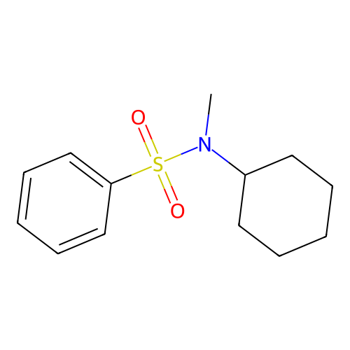 N-cyclohexyl-N-methylbenzenesulfonamide structure