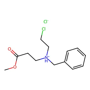 beta-Alanine, N-benzyl-N-(2-chloroethyl)-, methyl ester, hydrochloride structure