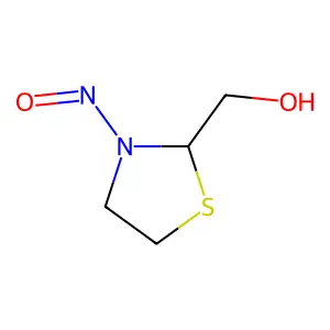 2-Hydroxymethyl-N-nitrosothiazolidine structure