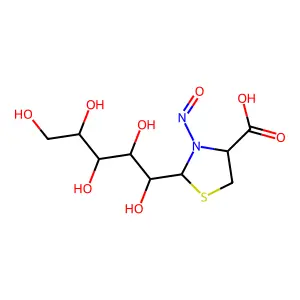 2-(1,2,3,4,5-Pentahydroxypentyl)-N-nitrosothiazolidine-4-carboxylic acid structure