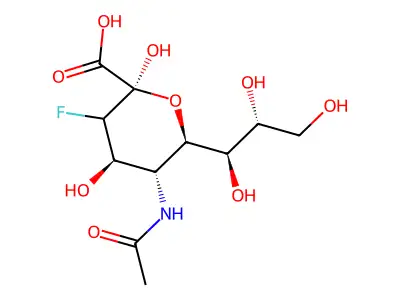 3-fluoro-N-acetylneuraminic acid structure