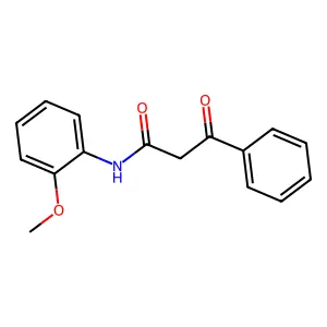 Benzenepropanamide, N-(2-methoxyphenyl)-beta-oxo- structure
