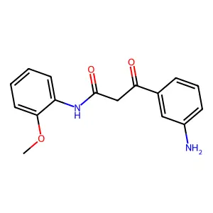 Benzenepropanamide, 3-amino-N-(2-methoxyphenyl)-beta-oxo- structure
