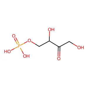 (3R)-1,3-Dihydroxy-4-(phosphonooxy)-2-butanone structure