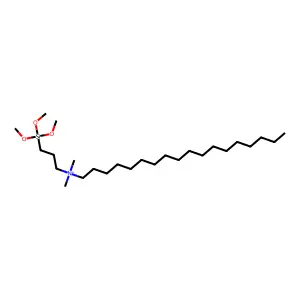 Dimethyloctadecyl(3-(trimethoxysilyl)propyl)ammonium structure