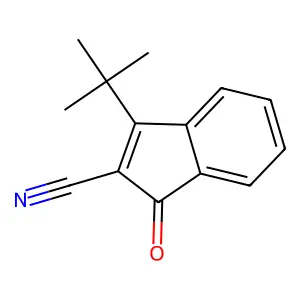 1H-Indene-2-carbonitrile, 3-(1,1-dimethylethyl)-1-oxo- structure