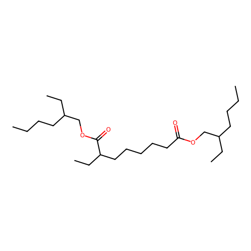 Octanedioic acid, 2-ethyl-, bis(2-ethylhexyl) ester structure