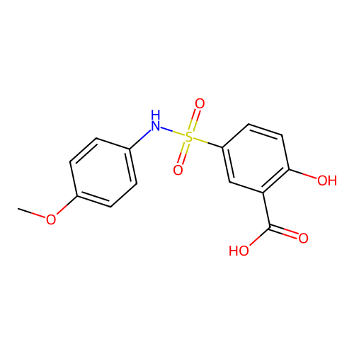 2-Hydroxy-5-[(4-methoxyphenyl)sulfamoyl]benzoic acid structure