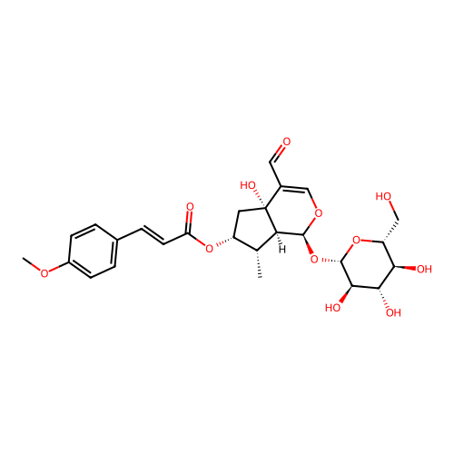 7-O-(p-Methoxy)cinnamoyltecomoside structure