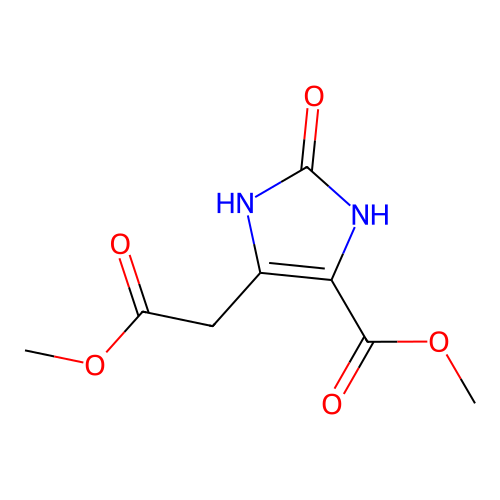 Methyl 5-(2-methoxy-2-oxoethyl)-2-oxo-2,3-dihydro-1h-imidazole-4-carboxylate structure