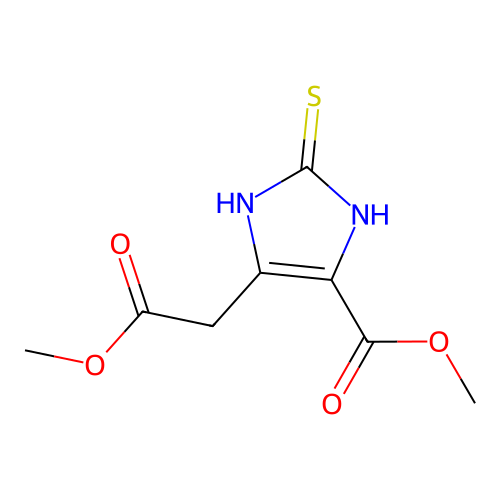 2,3-Dihydro-5-(methoxycarbonyl)-2-thioxo-1H-imidazole-4-acetic acid methyl ester structure