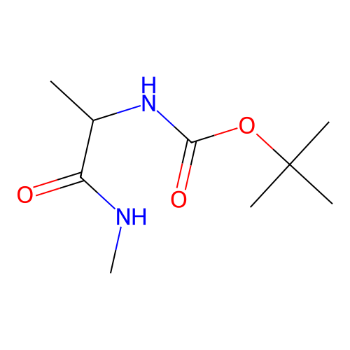 Tert-butyl N-[1-(methylcarbamoyl)ethyl]carbamate structure