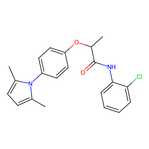 Propanamide, N-(chlorophenyl)-2-(4-(2,5-dimethyl-1H-pyrrol-1-yl)phenoxy)- structure